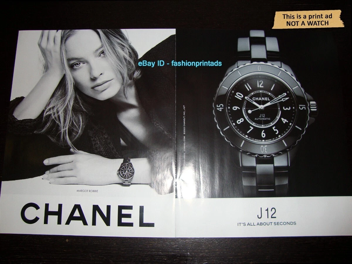 CHANEL J12 Watch 2-Page Magazine PRINT AD 2023 MARGOT ROBBIE Karim Sadli