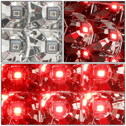 FOR 2004-2008 FORD F150/LOBO PAIR CHROME HOUSING RED 3D LED BAR TAIL LIGHT/LAMPS - Bild 6 von 10