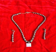 Vintage Necklace Chain and Jewelry Earrings Set Decor Collectible J182