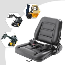 NEW UNIVERSAL FORKLIFT SEAT FITS CLARK CAT HYSTER YALE TOYOTA MITSUBISHI BLACK