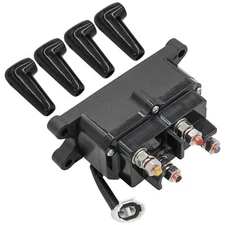 Caltric 4015095 4013465 Winch Contactor Solenoid Relay w/ Caps for Polaris