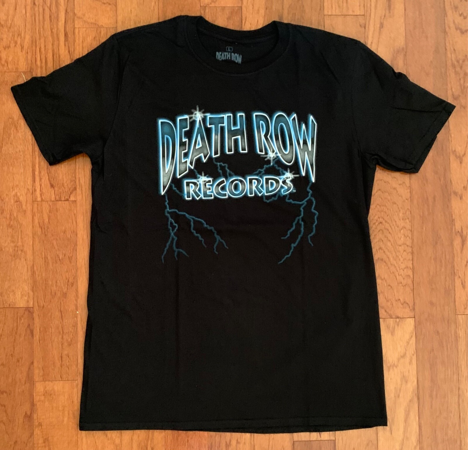 FILA MAGLIETTA GRANDE NUOVA DA UOMO NERA DEATH ROW LIGHTNING RECORDS HIP HOP MUSICA RAP