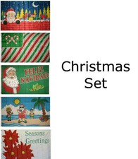 3x5 Merry Christmas Happy Holidays 7 5 Flag Wholesale Set 3'x5' House Banner