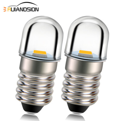 Led Ersatzlampen Lichterkette Ruiandsion 2pcs 2W COB 6V E10 LED Upgrade Birne Ersatz Für Taschenlampen Taschenlampe Glühbirne E10