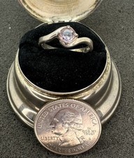 Sterling Silver Pale Amethyst Ring 6.25 Size