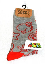 Bioworld Men's Super Mario Socks One Size New Shoe size 6-12
