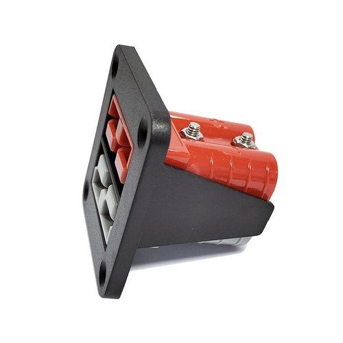 Twin Dual Flush Mount 50 Amp For Anderson Plug Mounting Bracket Red Grey Tool AU - Picture 4 of 6