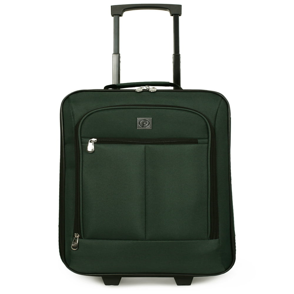 Travel Rolling Luggage Suitcase 18-Inch Green Carry-On Bag Telescopic Handle