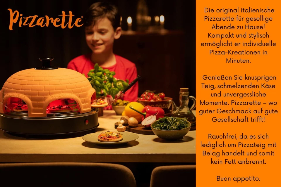 Pizzaofen PIZZARETTE das Original 1 handgemachte Terracotta Tonhaube patentie... - Bild 4 von 4