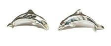Sterling Silver Dolphin Stud Earrings Cute Little