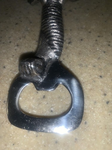 Vtg. Stainless Steel Elephant Bottle Opener Beer Soda Wine Cork Cap - Picture 10 of 13