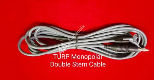 4A MONOPOLAR TURP HIGH FREQUENCY DOUBLE STEM CABLE - Picture 1 of 13