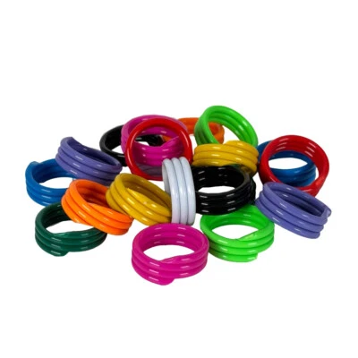 20 uds anillos espirales Birdsparadise - anillos de pollo 16 mm - anillos de aves anillos de pájaro