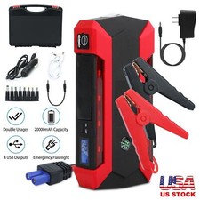 20000mAh Portable Car Jump Starter Booster Jumper Box Power Bank Battery Charger