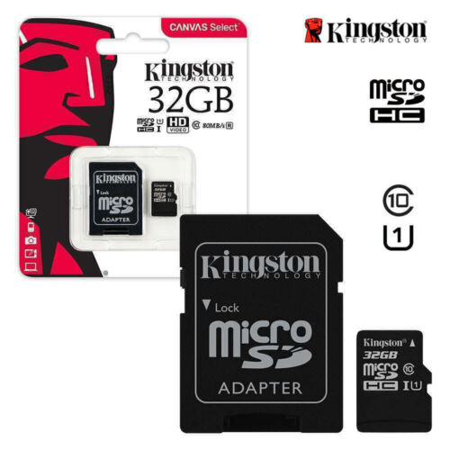 Kingston TF Memory Card 8GB 16GB 32GB 64GB SD Micro SDHC UHS-I Class10 80MB/s - Afbeelding 1 van 12
