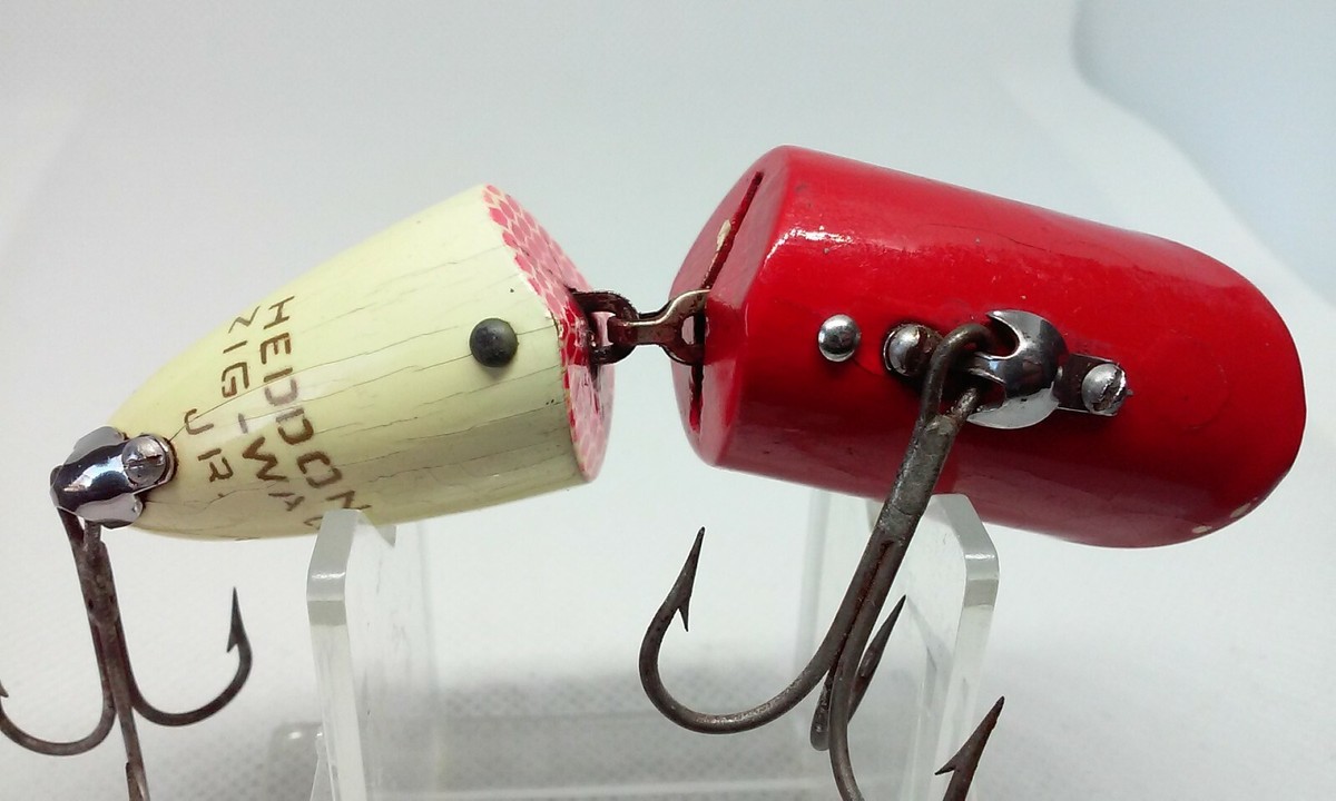 VINTAGE Heddon ZIG WAG JR Red Head 3 1/4