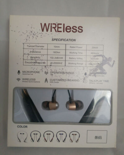 Auriculares inalámbricos Bluetooth con banda para el cuello para música Auriculares deportivos - Imagen 3 de 14