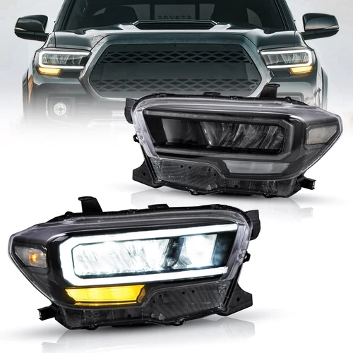 Full LED DRL Headlights For 2016-2022 Toyota Tacoma Reflector Assembly 1Pair - Picture 19 of 22
