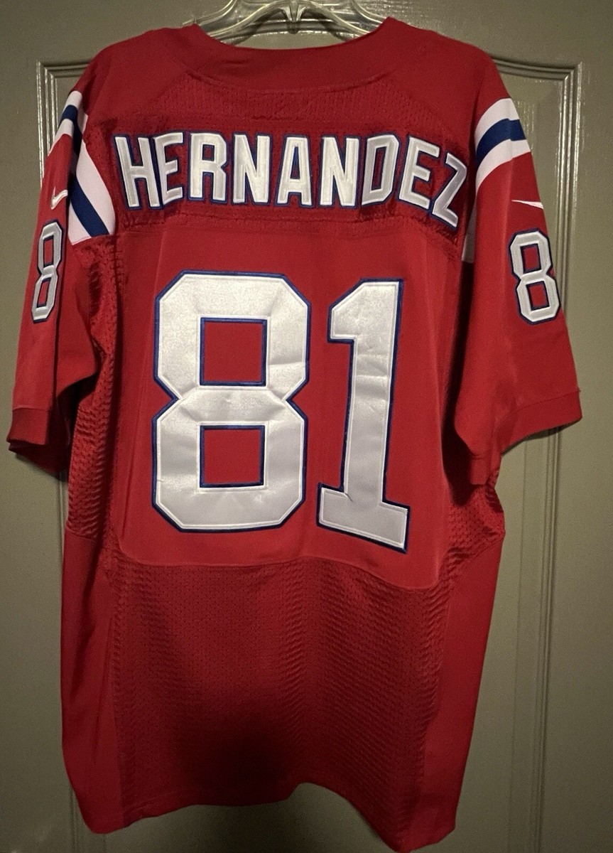 Nike AARON HERNANDEZ #81 NEW ENGLAND PATRIOTS On-Field Size 48