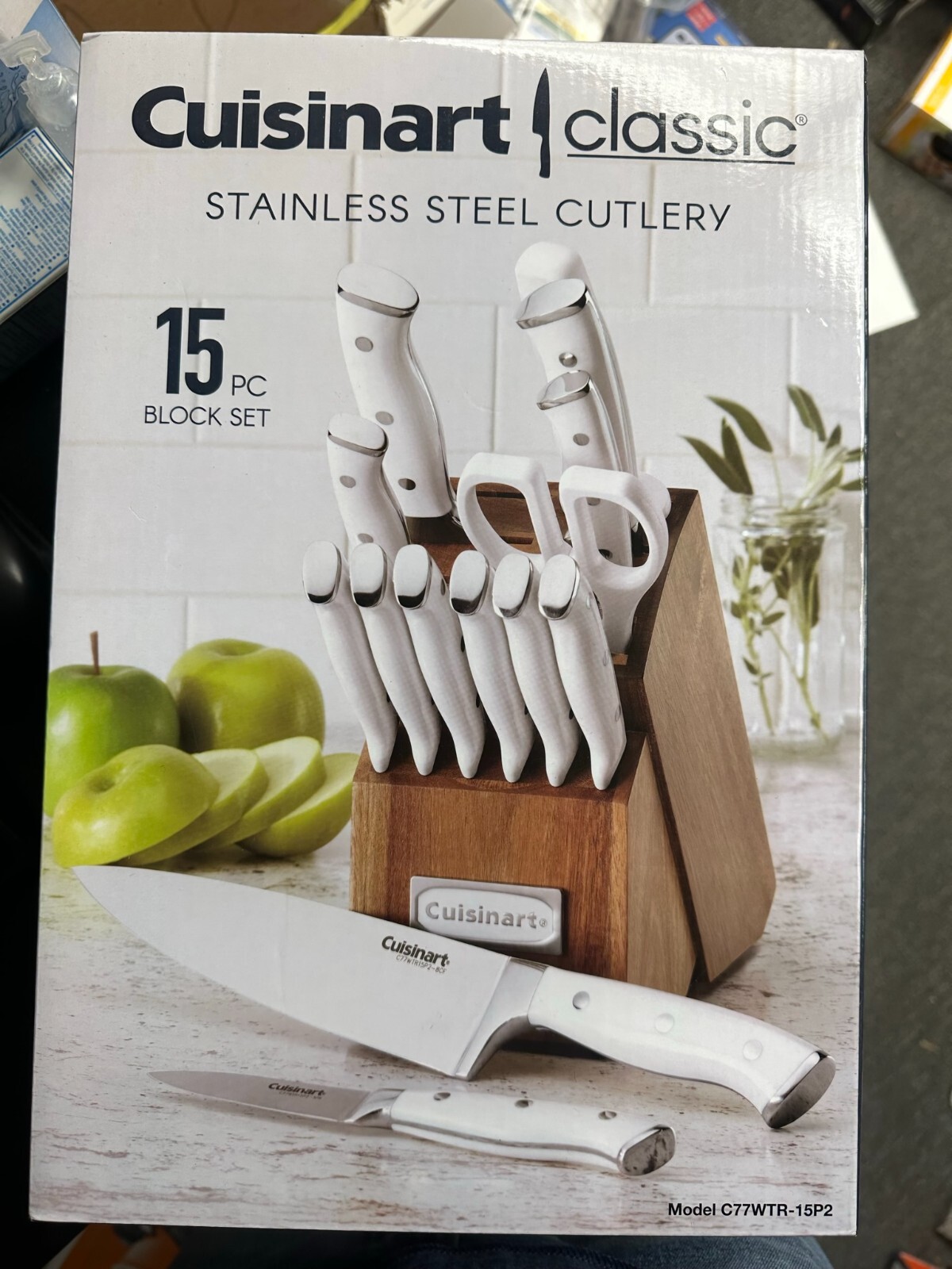 Cuisinart Classic Stainless Steel Cutlery 15 Piece Block Knife Set