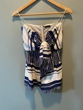 Cals White And Blue Romper 