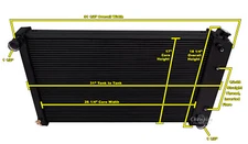 DR Champion 3 Row Black Finish Radiator for 1970 - 1981 Chevrolet Camaro