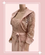 Formal Dress Size 8 (NWT) Two Piece Cropped Jacket & Dress