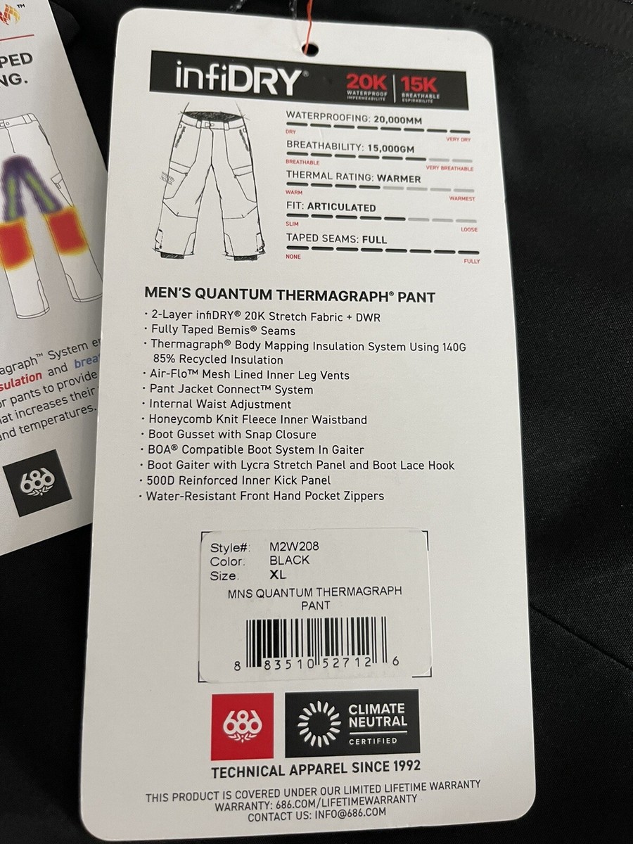 686 QUANTUM THERMAGRAPH PANT Lサイズ 686 Quantum Thermagraph Men's Pant | Alpine / Apparel