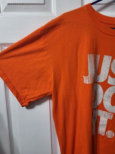 The Nike Tee Just Do It T Shirt Mens XL Orange White Loose Fit Short Sleeve - Picture 6 of 10