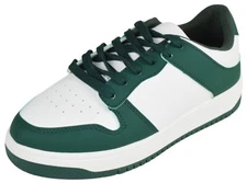 Top Moda Women Fashion Sneakers Two Tone Lace Up Sporty Dunk MONTANA Green White