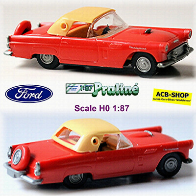 Ford Thunderbird + Hardtop Classic Birds 1955-57 rot red 1:87 Praline 5200