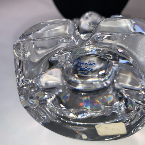 1980's Orrefors Sweden Clear Crystal Sitting Bear Figurine Paperweight-5 3/4"T - Picture 8 of 12