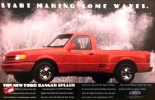 1993 Ford Splash Pickup Truck photo "Make Some Waves" 2-page print ad