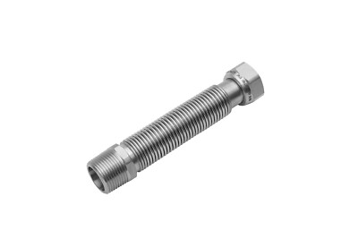 Edelstahl Wellrohr Solarrohr ausziehbar flexibel 1/2'' 3/4'' 1'' AG/IG mit Dichtung