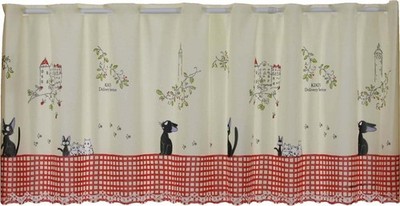 Studio Ghibuli Kiki's Delivery 18.5''W x 59.1''L (Pack of 1), Cream Color, Red