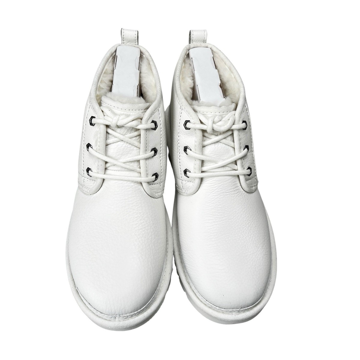 UGG Men 11 White Neumel Leather Wool Blend Lined Lace Up Chukka Boot Casual Wear Shoe White Chukka Boots Men Neumel Uggs main image 4