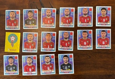 panini world cup 2022 stickers - morocco (20 stickers)