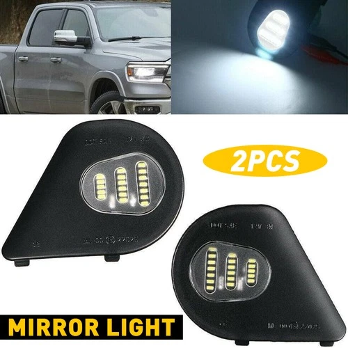 6000K LED Side Puddle Mirror Lights for 10-19 Dodge Ram 1500 2500 3500 4500 5500