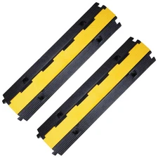 YesSources Cable Ramp Protector 1 Channel Hose Cover Speed Bump for Road,2 Packs