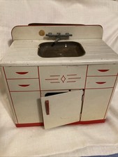 Vintage Wolverine Child Tin Litho Kitchen Sink USA 1940s
