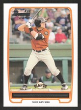 2012 Bowman Prospects 1st Bowman Adam Duvall #BP44 Giants