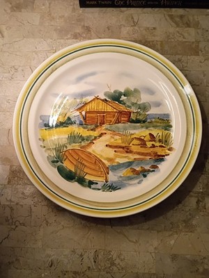 Rare 1930s Arabia Finland Hand-Painted Antique Plate - 10.75'' Artisanal Era