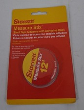 STARRETT Steel Tape Measure Adhesive Back 12 f Right to Left SM412WRL64919 NEW