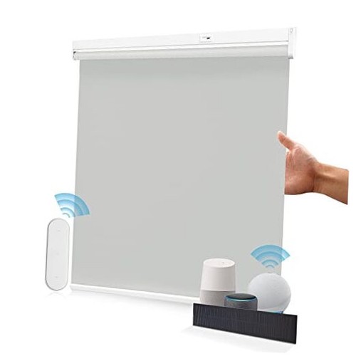Motorized Roller Blinds Shade with Remote Control for Windows, Blackout Smart