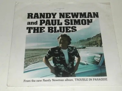 Randy Newman & Paul Simon The Blues SOLID CENTRE Vinyl Single 7inch NEAR MINT