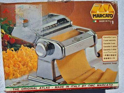 Marcato 150 mm Deluxe Hand Crank Pasta Maker Made In Italy /w Box & Accessories 