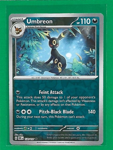 Pokémon TCG SV-Obsidian Flames Umbreon #130/197 Uncommon Reverse Holo