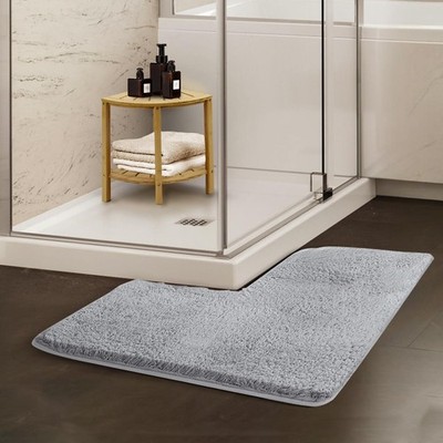 Funvalley Surperfect Eck-Duschmatte - 80 x 80 cm (rechteckig), grau 