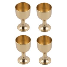 4 Stück 15 ml Messing Weinglas Vintage Becher Tasse für Party Bar Home Hochzeit Deko