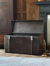 Antique Auto Trunk, Car Trunk, Metal Trunk, Model A Car Trunk, Luggage Trunk